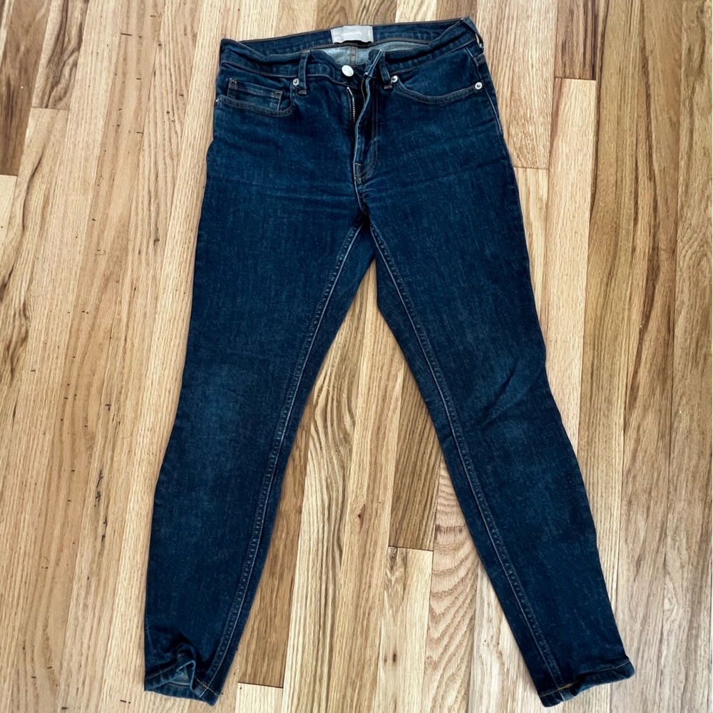 Everlane 26 Mid Rise Skinny Jeans Dark Wash